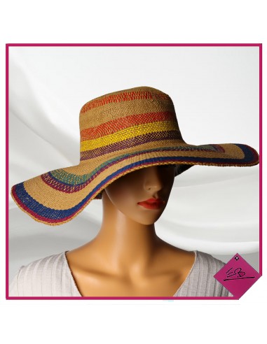Chapeau style capeline, multicolore